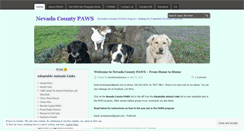 Desktop Screenshot of nevadacountypaws.org