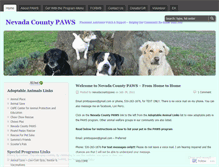 Tablet Screenshot of nevadacountypaws.org